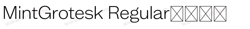 MintGrotesk Regular字体转换